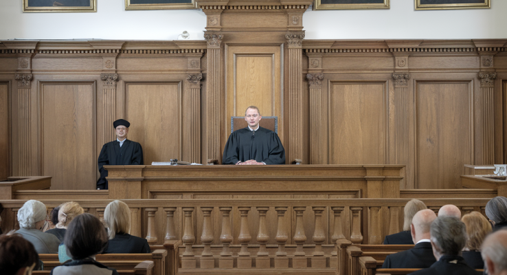 Attorney defending in court